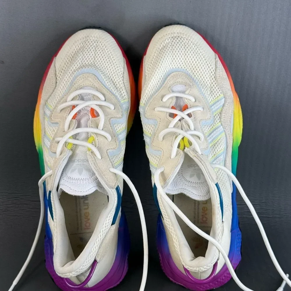 Adidas Ozweego 'Pride' athletic sneaker shoes men’s size 10